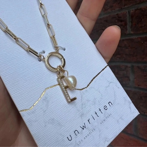 E Initial Gold Crystal Bracelet&Necklace Set - Picture 7 of 8